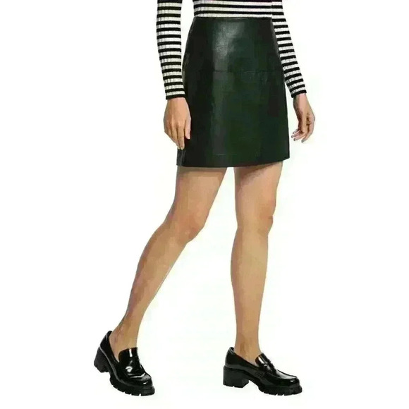 NEW! Ted Baker Women's 0 Verium PU Leather Suede Mini Skirt NWT $225 - Picture 1 of 4